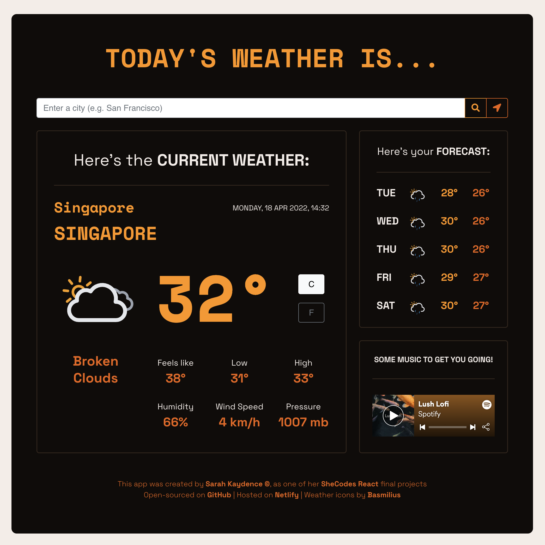 featured project_react weather app